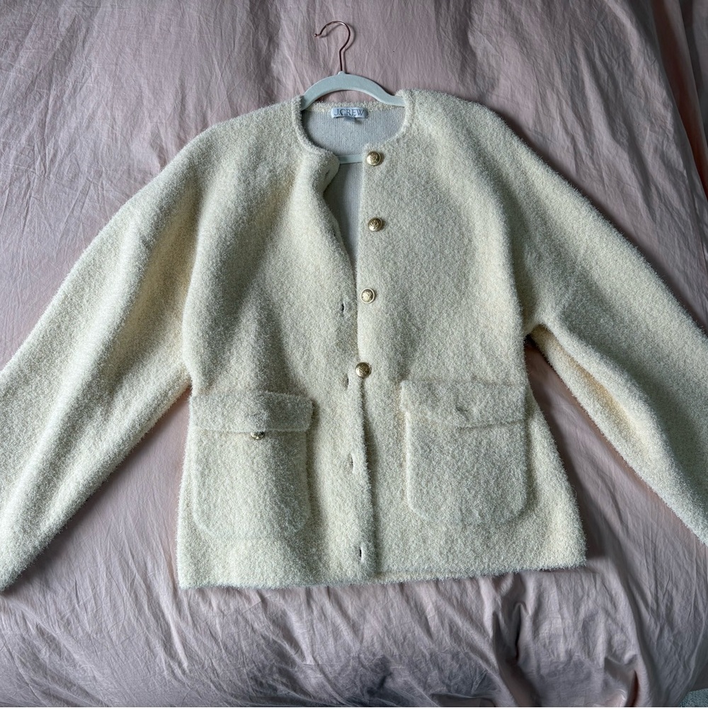 J. Crew Cream Teddy Jacket - Never Worn
